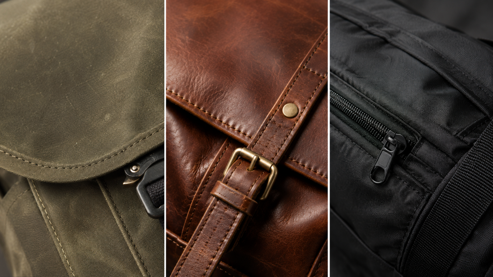 Waxed Canvas vs. Leather vs. Nylon: An Honest Comparison
